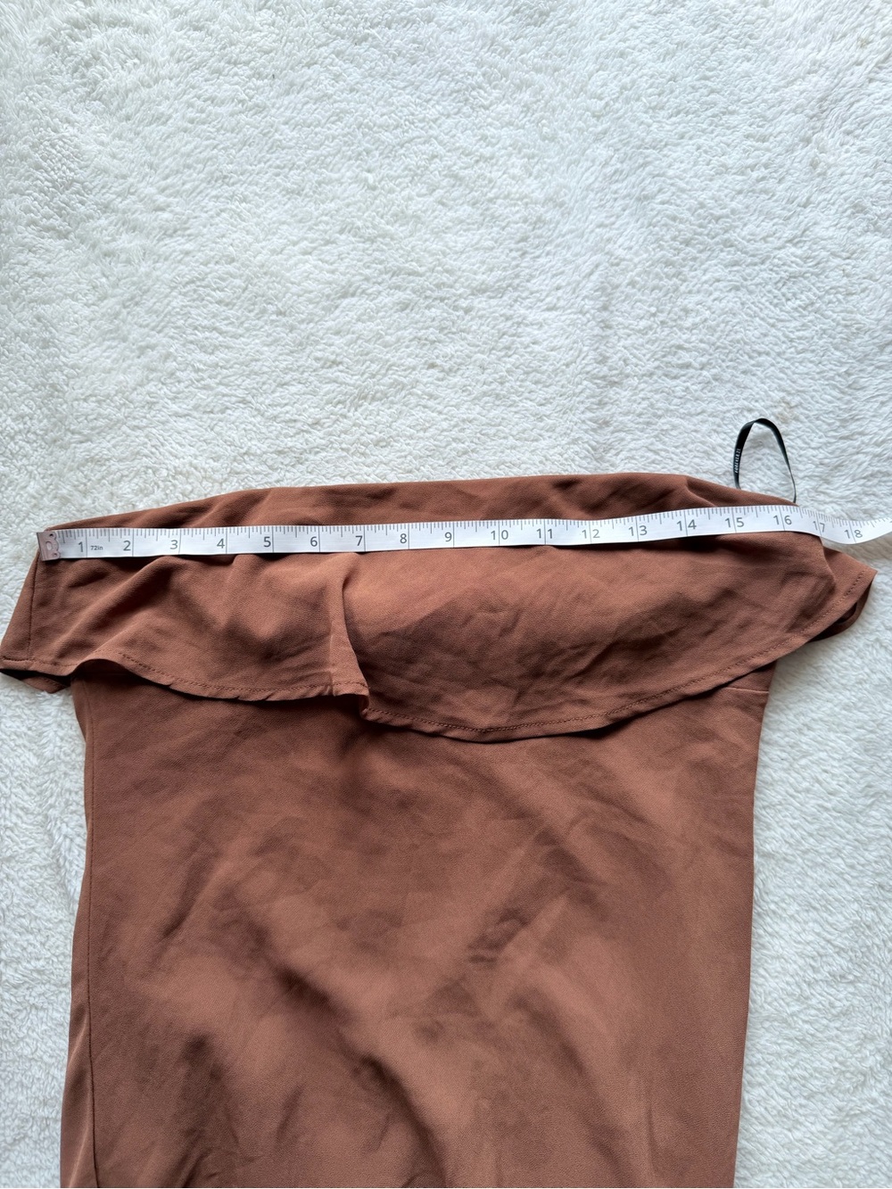 Elegant Brown Strapless Dress - Picture 5 of 8